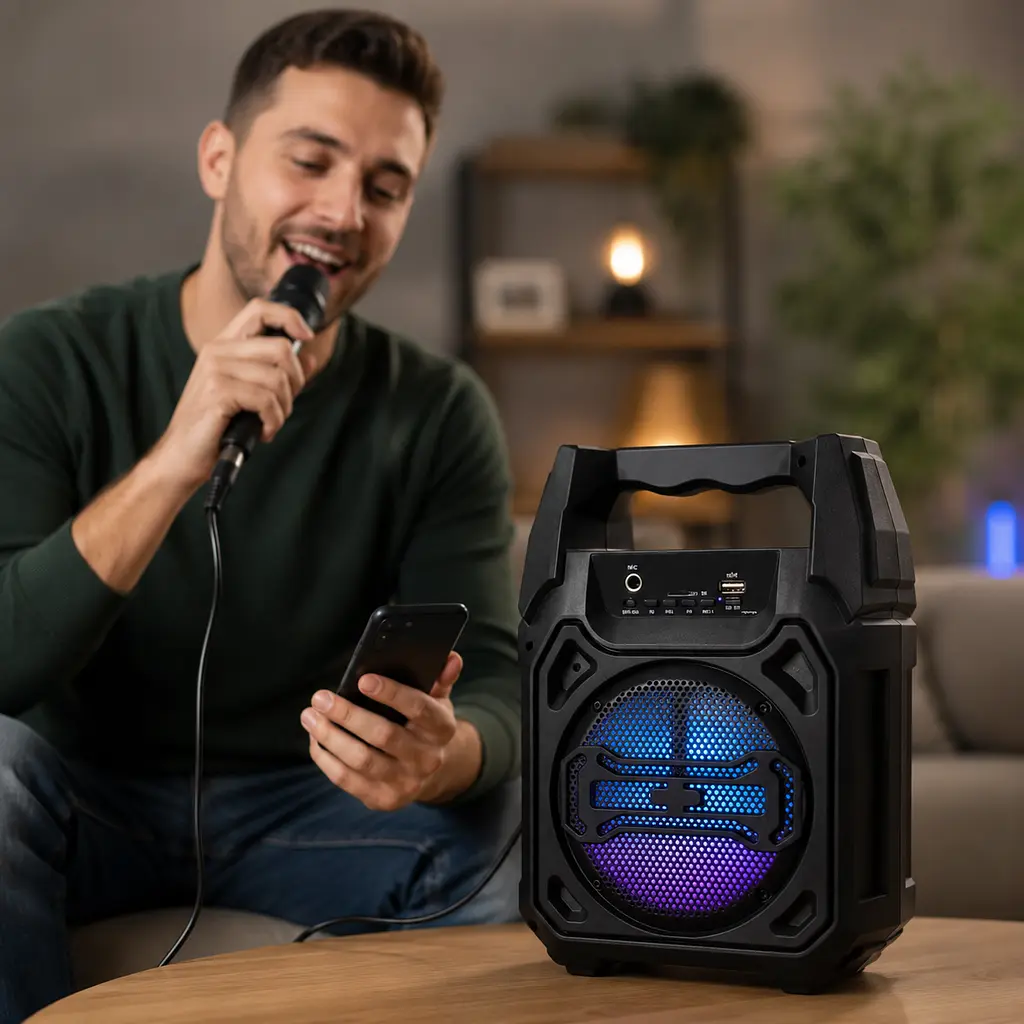 Колонка Bluetooth з динаміком на 6,5 дюйма / Акустика дротовим мікрофоном GTS-1283 30 см - фото 2