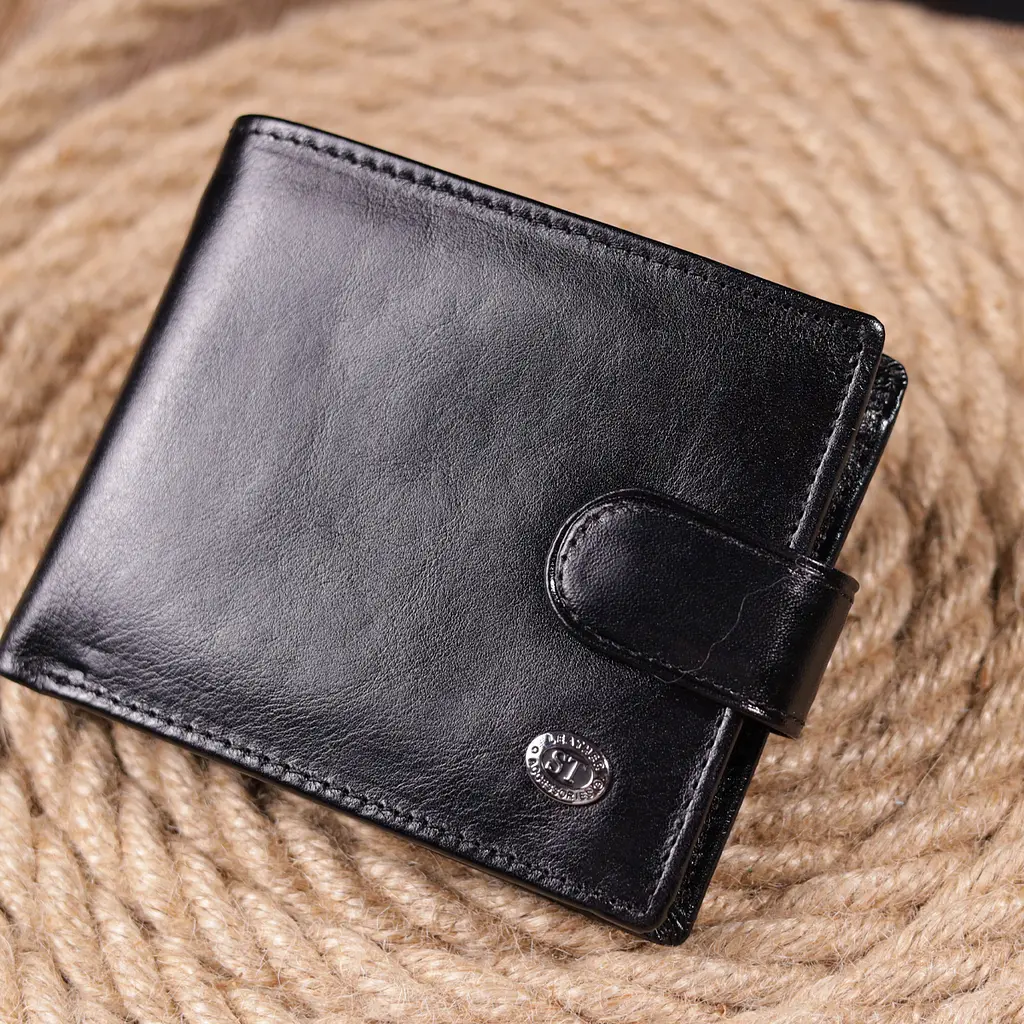 Чоловічий шкіряний гаманець ST Leather 11х9,5х2 см acs0024009 - фото 7