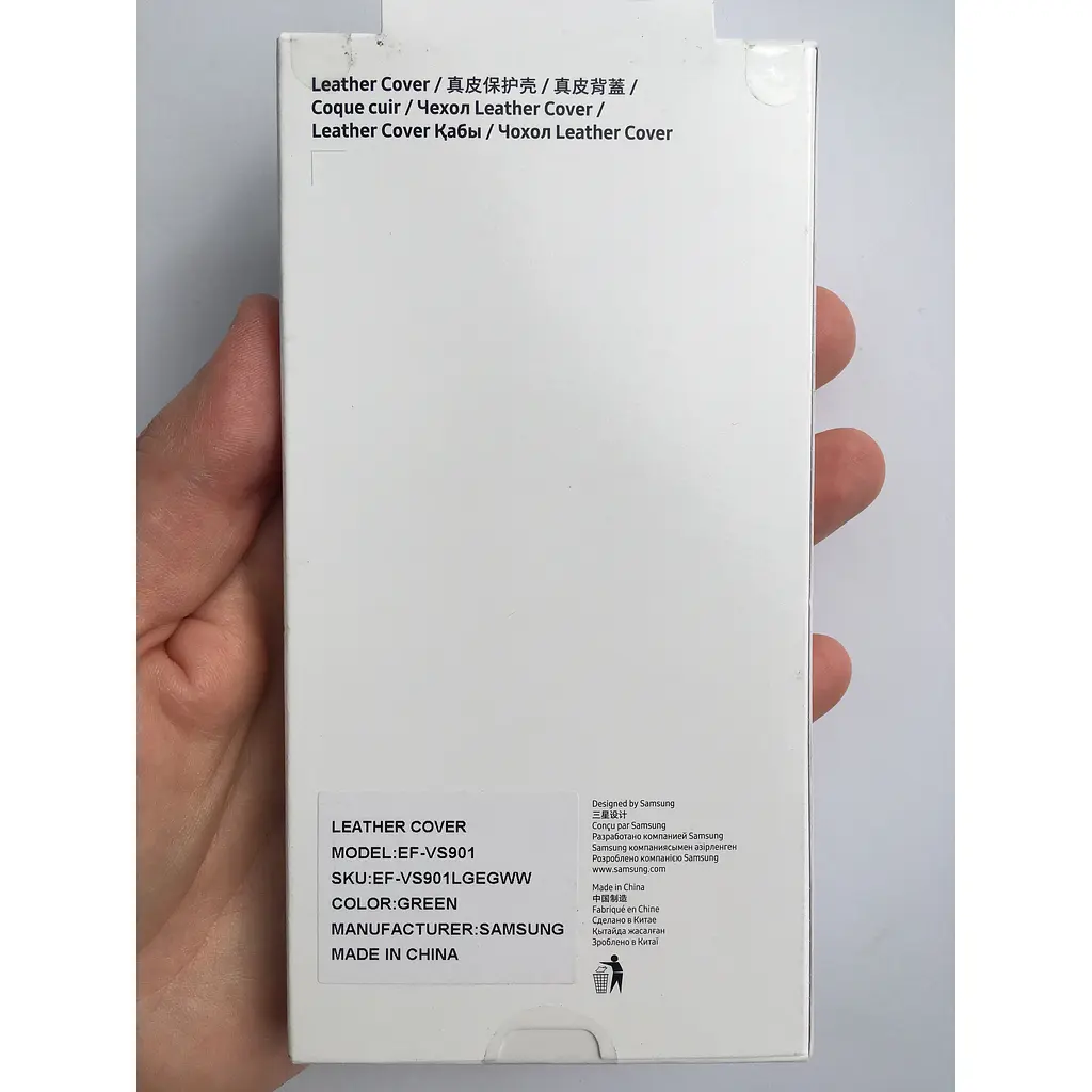 Оригінальний шкіряний чохол Leather Cover для Samsung Galaxy S22 (S901) Forest Green EF-VS901LGEGRU - фото 5