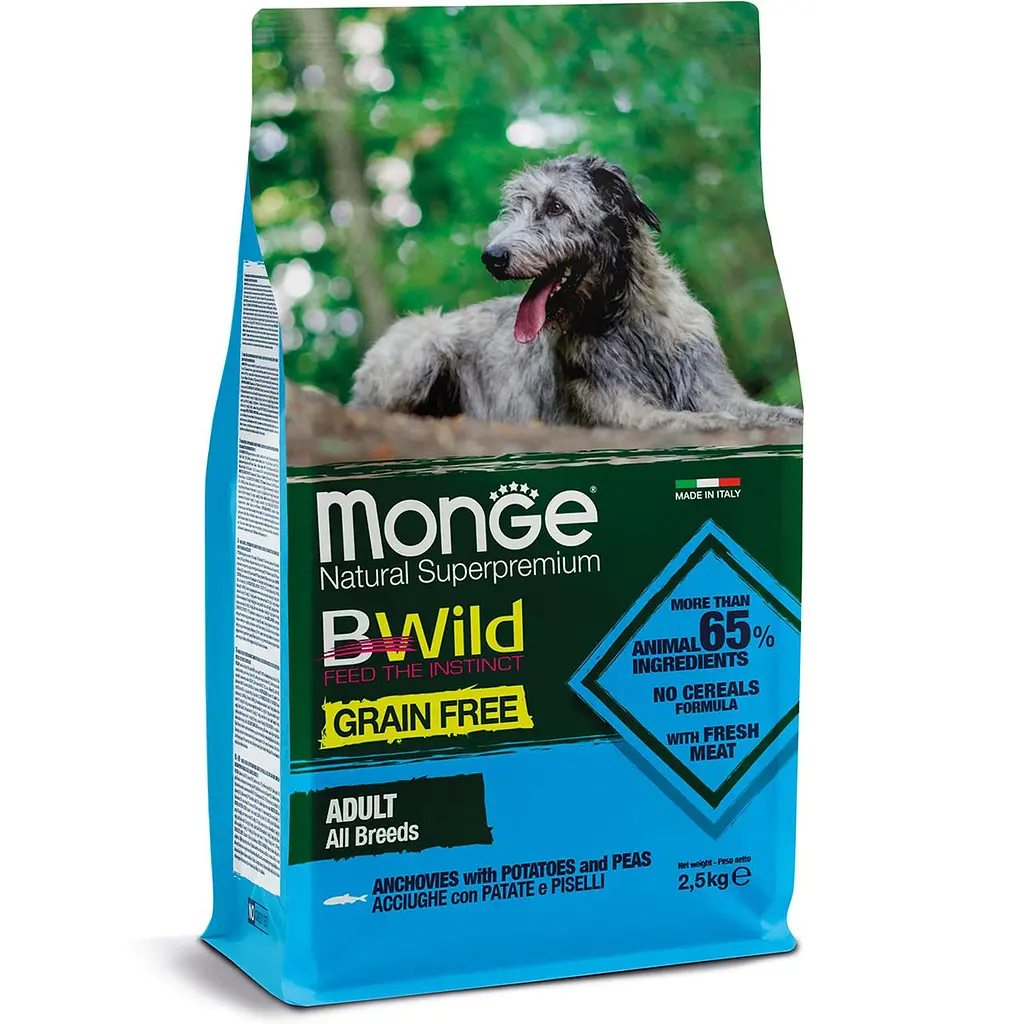 Сухий корм Monge BWild Adult Беззерновий для дорослих собак усіх порід з анчоусом 15 кг - фото 2