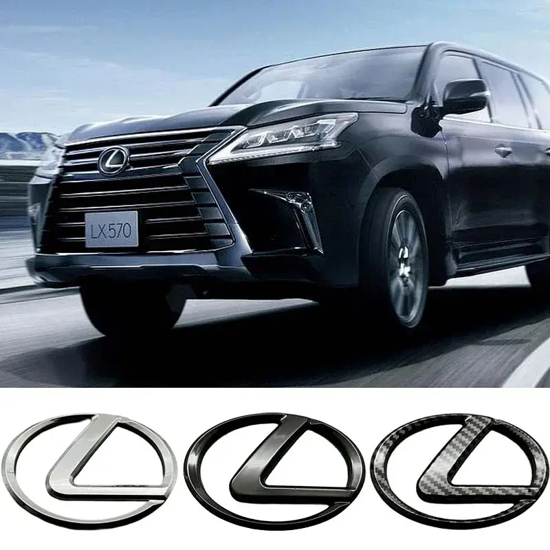 Емблема решітки LEXUS чорна 130х89мм пластик (на скотчі) - фото 3