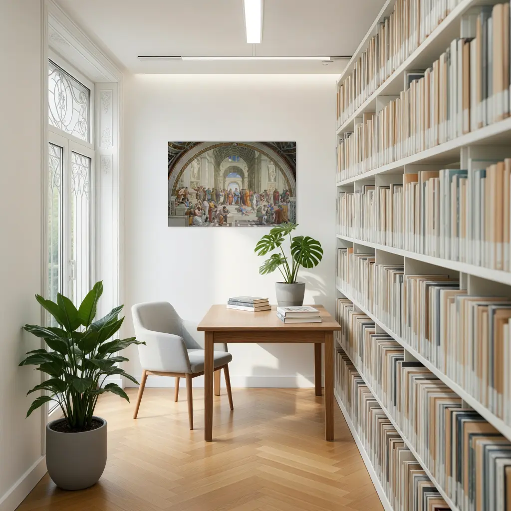 Інтер'єрна картина Афінська школа, Рафаель, Raphael Santi, School of Athens, інтер'єрний декор, 40×60 см (id6956) - фото 4