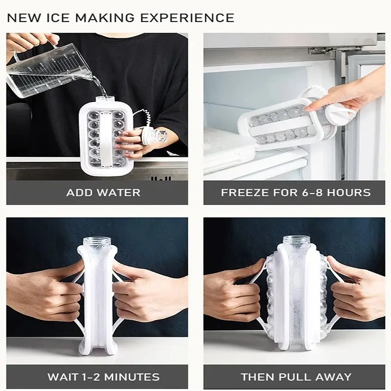 Силиконовая форма для льда на 17 шариков ICE CUBE TRAY - фото 3