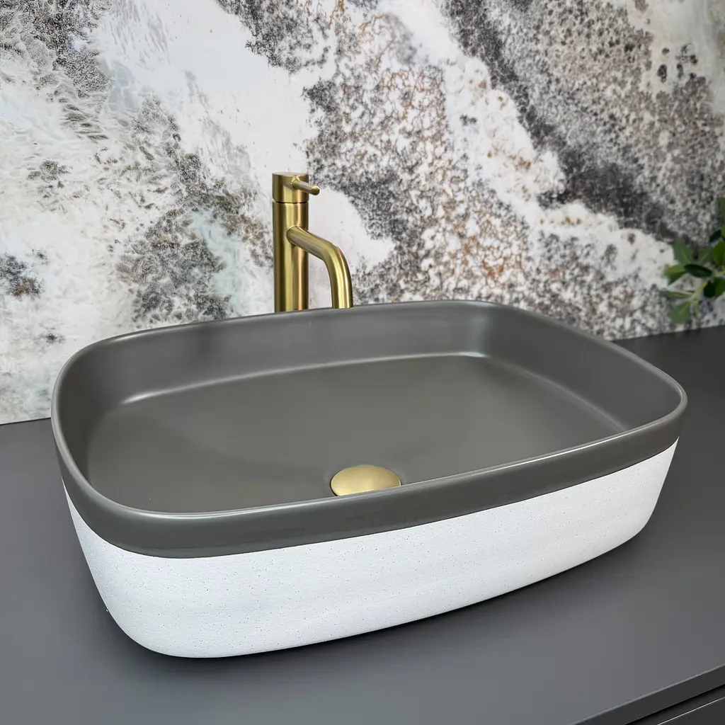 Умивальник VBI Forenza накладний 50x37 см grey white matt VBI-016108