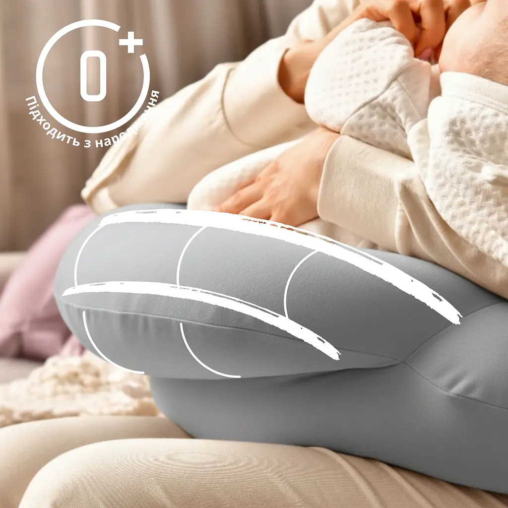 Подушка для кормления Sei Design диванчик серо-бежевый 60х70х16 см (8000036177_серый-беж) - фото 11