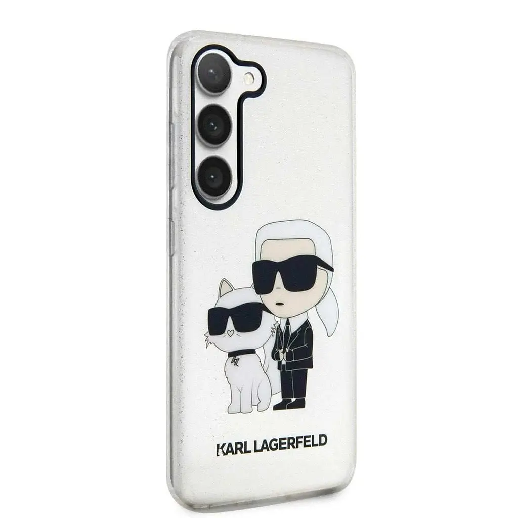 Чехол Karl Lagerfeld IML Glitter Karl and Choupette NFT для Samsung Galaxy S23 Прозрачный - фото 3