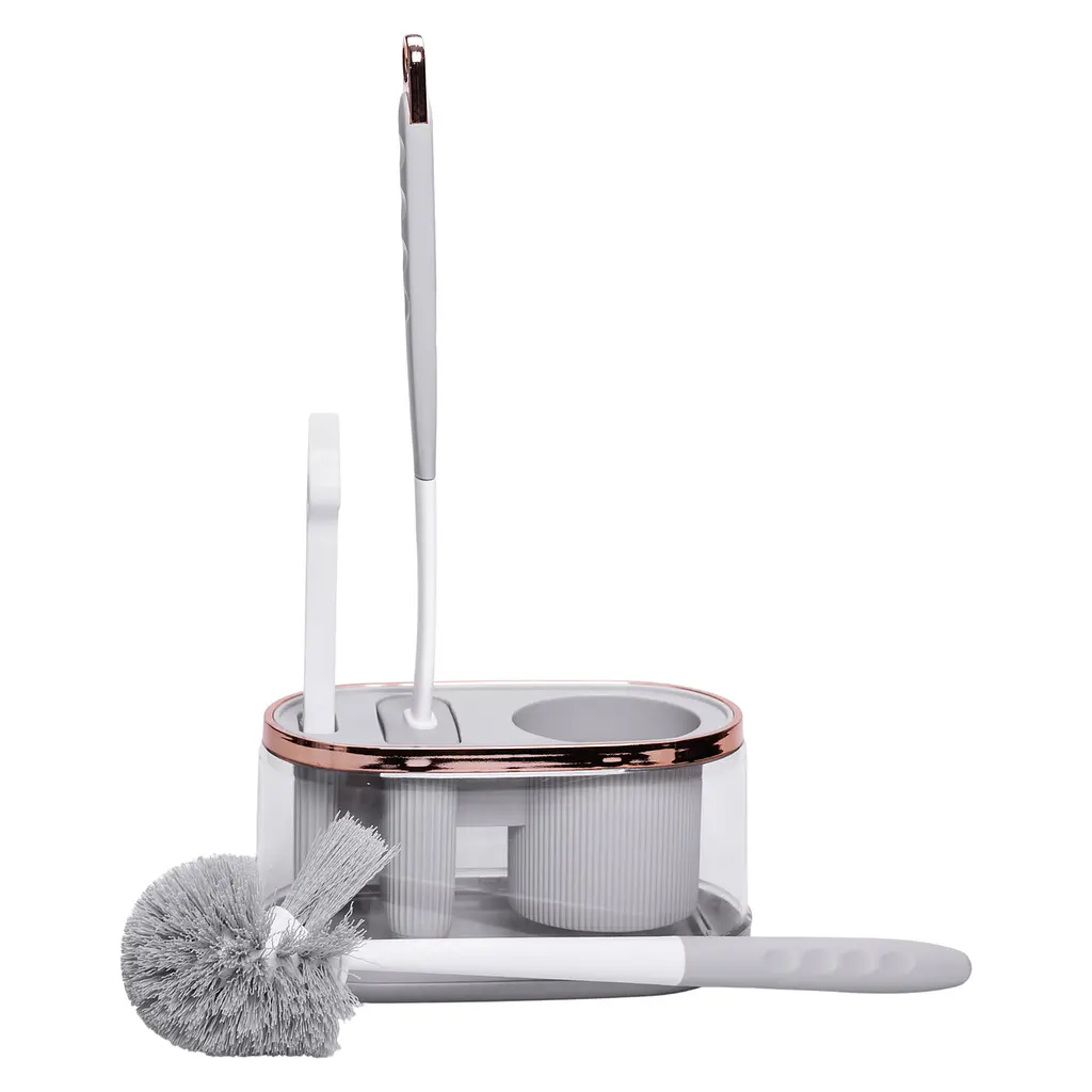 Набір аксесуарів для туалету з підставкою, сірий Household Cleaning Products HP-35015-47G - фото 20