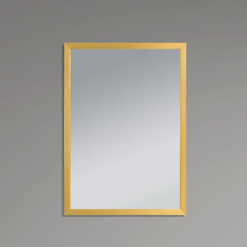 Дзеркало настінне Zerix Fonte MRZ09-700x850-Reverse Gold прямокутне в золотій рамі ZX5639, Золотий - фото 3