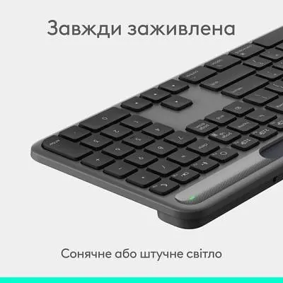 Клавіатура Logitech Slim Solar+ Bluetooth Graphite (920-013764) - фото 2