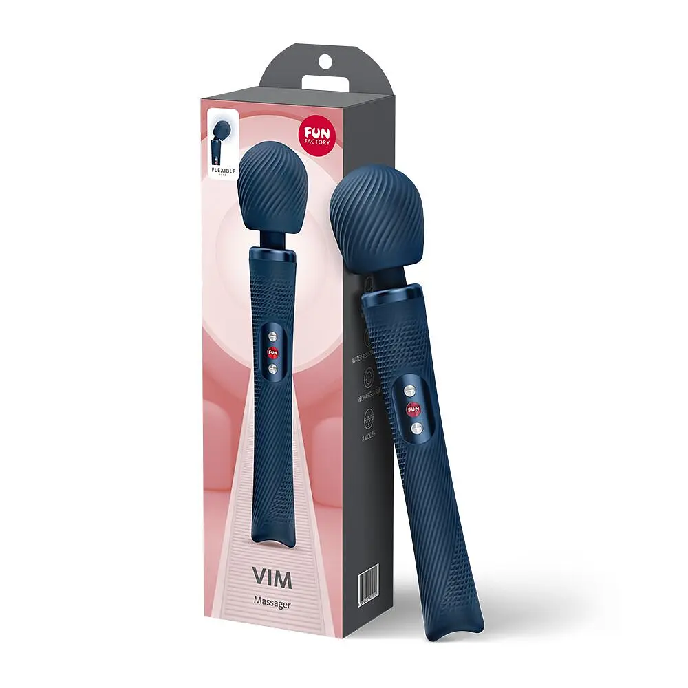 Вібромасажер Fun Factory VIM Vibrating Wand Nightblue, суперпотужний та легкий, до 6 годин роботи - фото 6