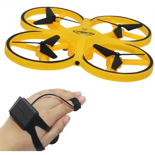 Квадрокоптер Drone Gravity Hand Yellow з гіроскопом та датчиками наближення - фото 2