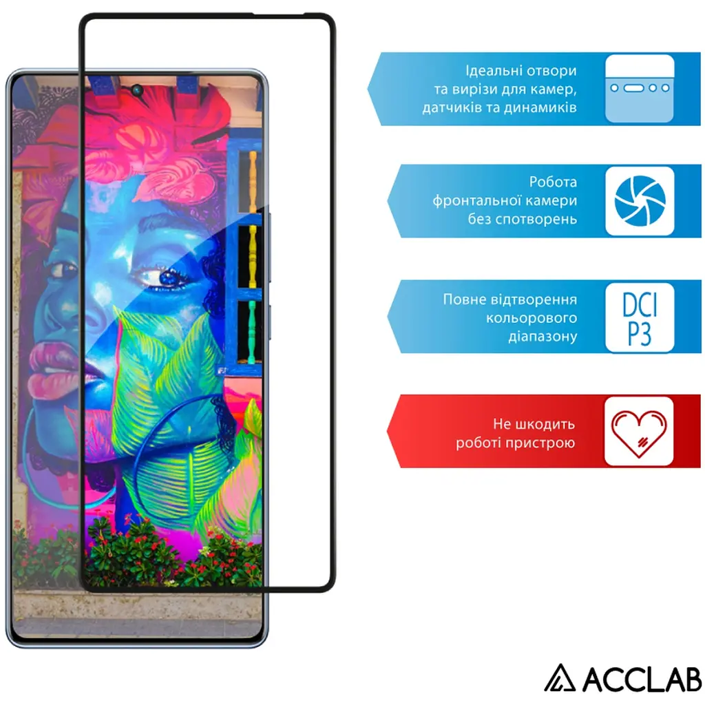 Стекло защитное ACCLAB Full Glue Infinix Note 40 4G Black (1283126594885) - фото 5
