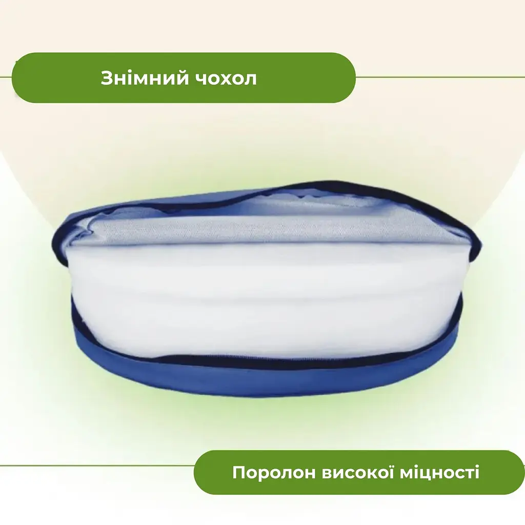 Подушка для перевертання лежачих пацієнтів з ручками та чохлом, медична, темно-синя - фото 2
