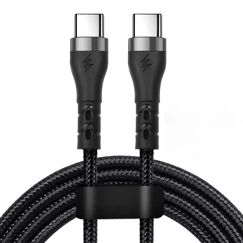 Кабель швидкого заряджання та передачі даних Digital PD Type-C до Type-C 120W 6A 2 м Чорний (Type-C2m120WB)
