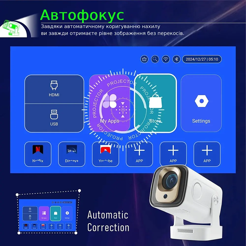Проектор Magcubic Android 11 HY260 Pro Allwinner H713 1/8Gb - фото 5