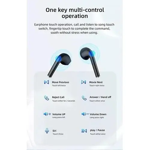 Навушники Awei T28P Bluetooth TWS IPX6 чорні - фото 6