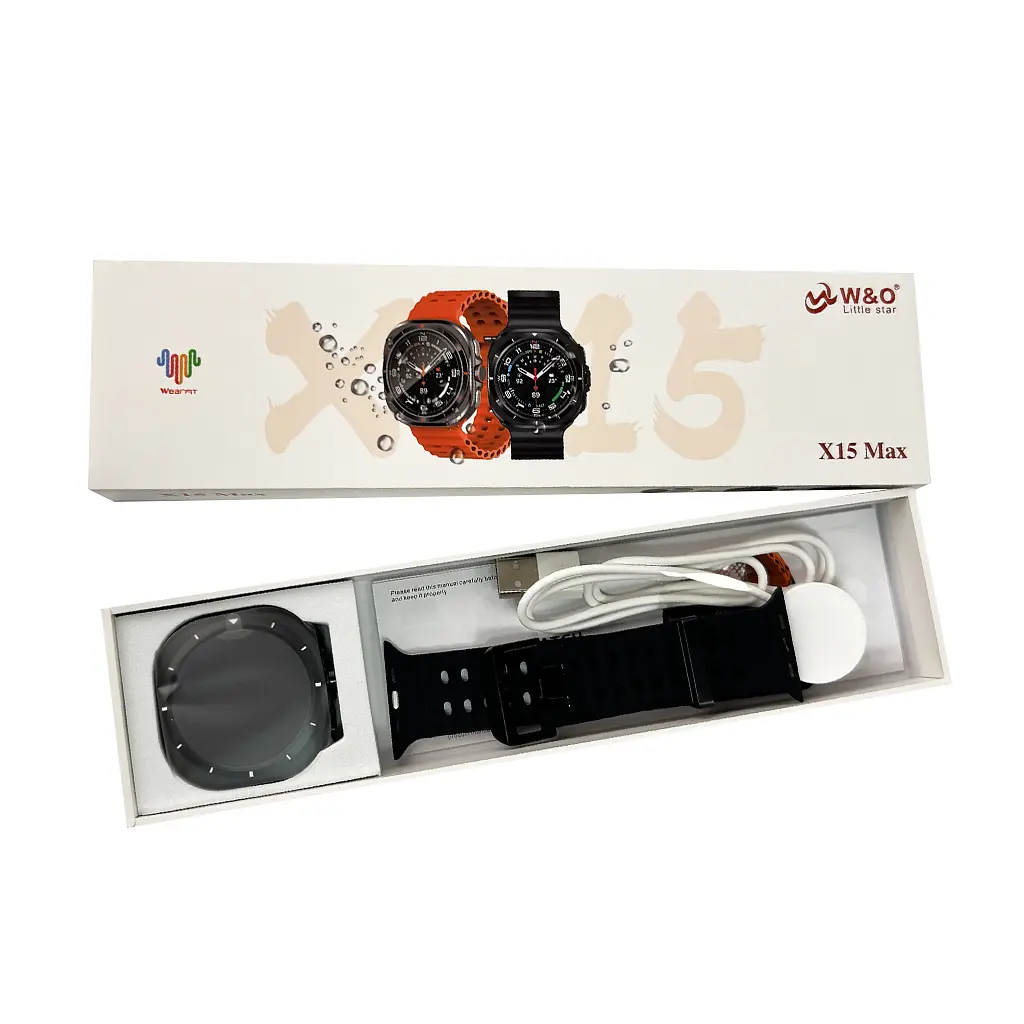 Смарт-годинник W&amp;O X15 Max 38mm. 330 mAh. Amoled+IP67 Black - фото 7