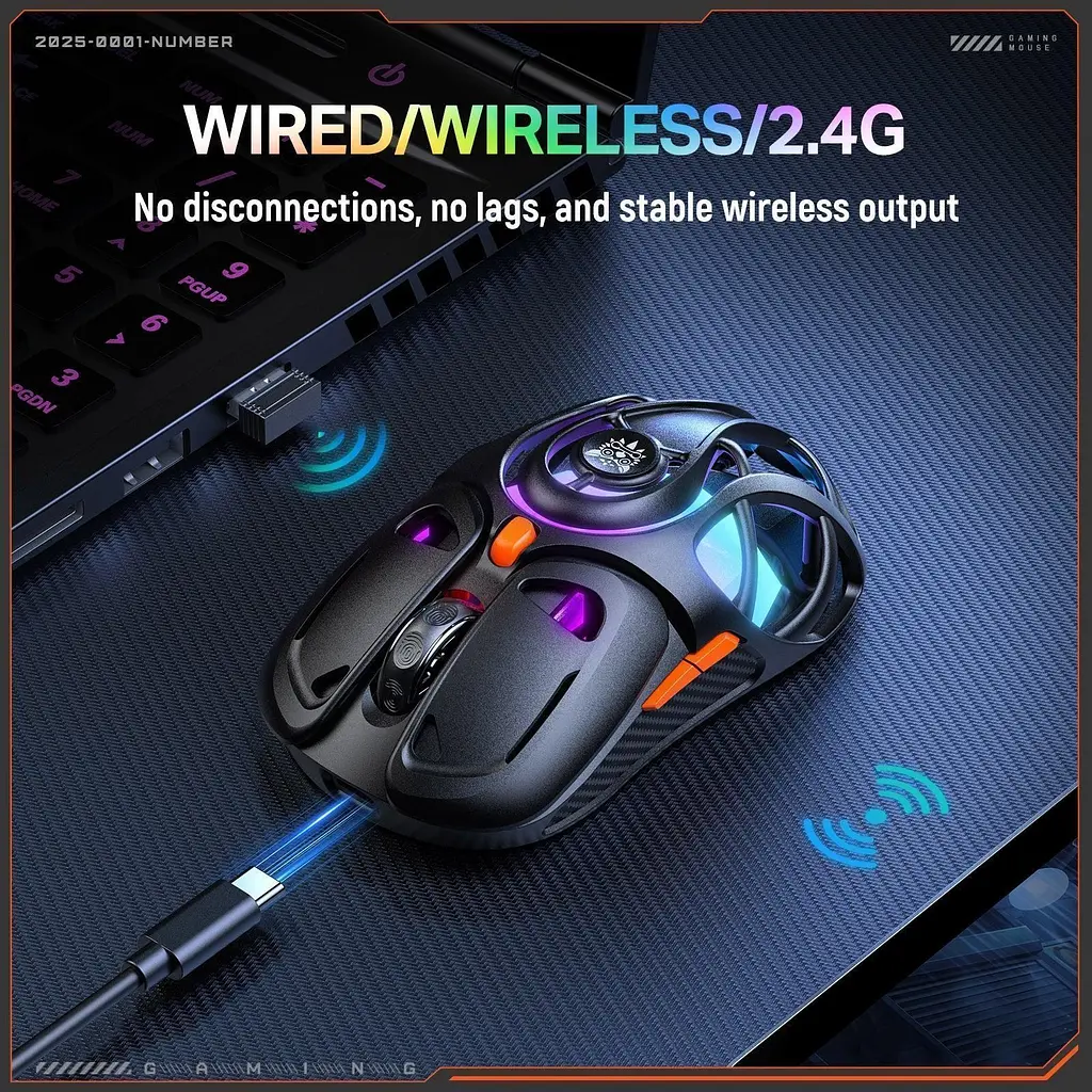 Миша Onikuma DM02 Wireless Black [161300] - фото 10
