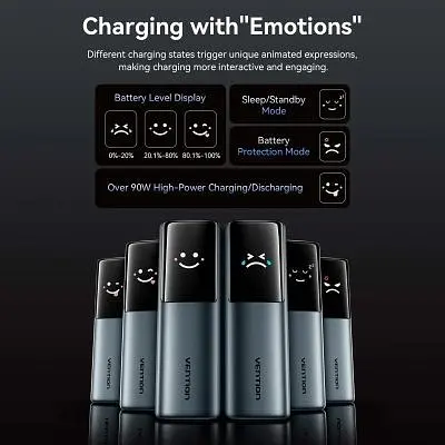 Батарея універсальна Vention 27000 mAh 200W Gray TFT Display Type (FKGH0) - фото 5