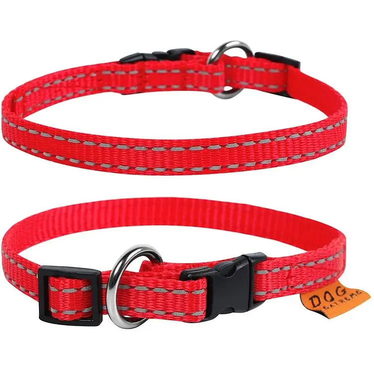Ошейник для собак Dog Extremе, нейлоновый, регулируемый, 23-35х1,5 см, красный - фото 3