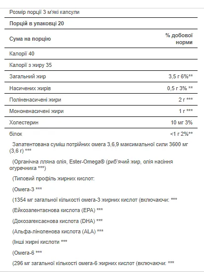 Комплекс жирних кислот Puritans Pride Triple Omega 3-6-9 Maximum Strength 240 softgels - фото 2