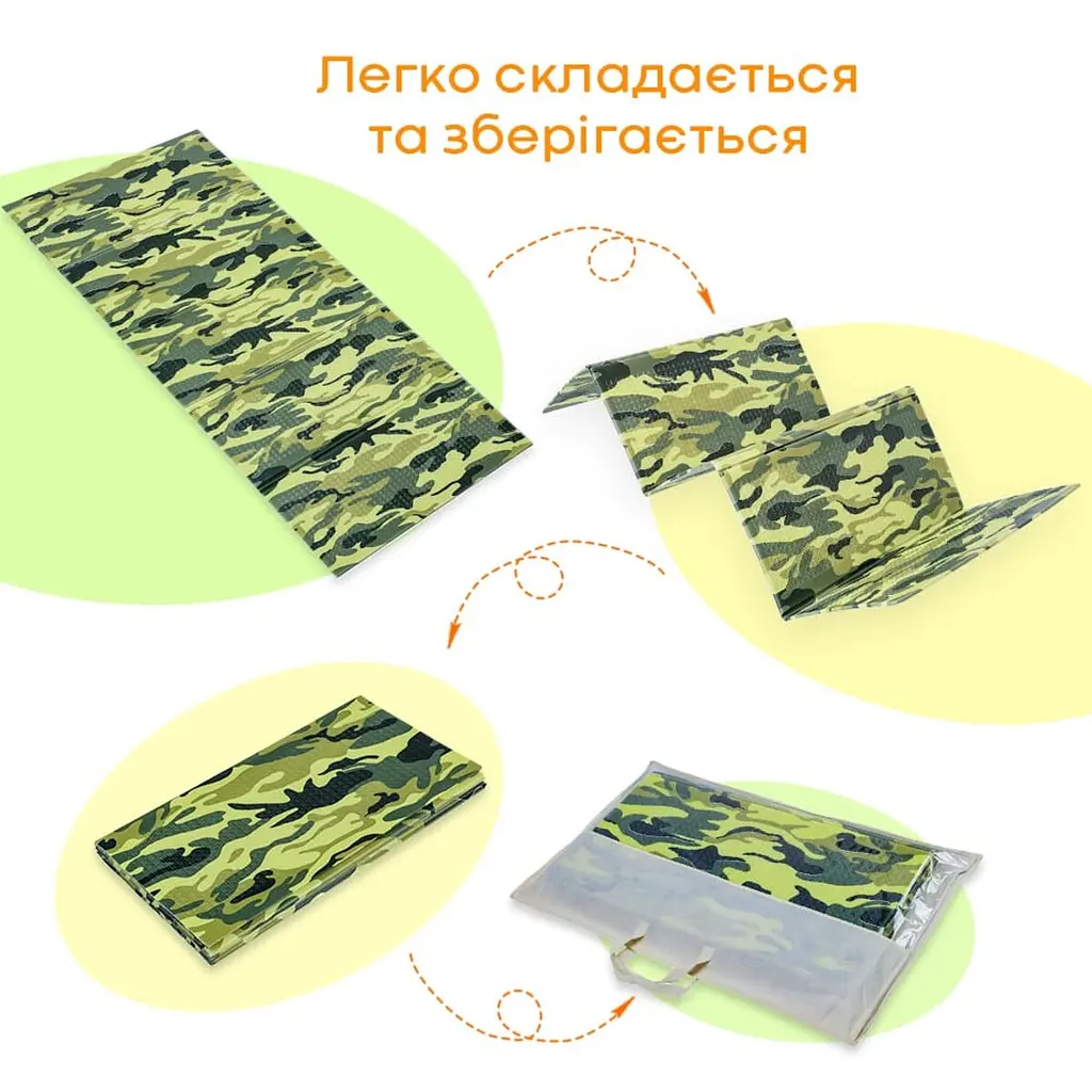 Камуфляжний килимок Мілітарі 200х75х1см (265) - фото 5