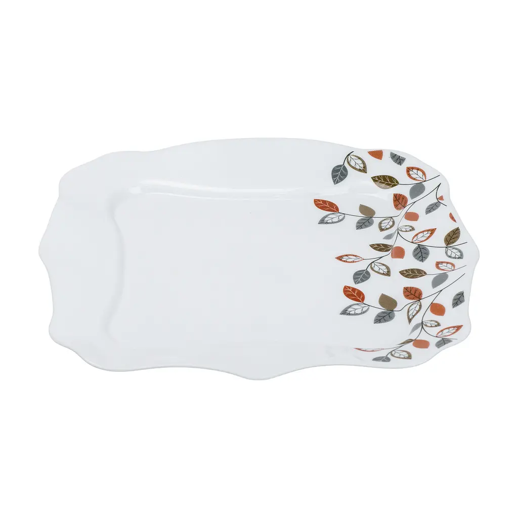 Столовий сервіз на 6 персон порцеляновий Leaf, білий TS Kitchen HP23405 - фото 19