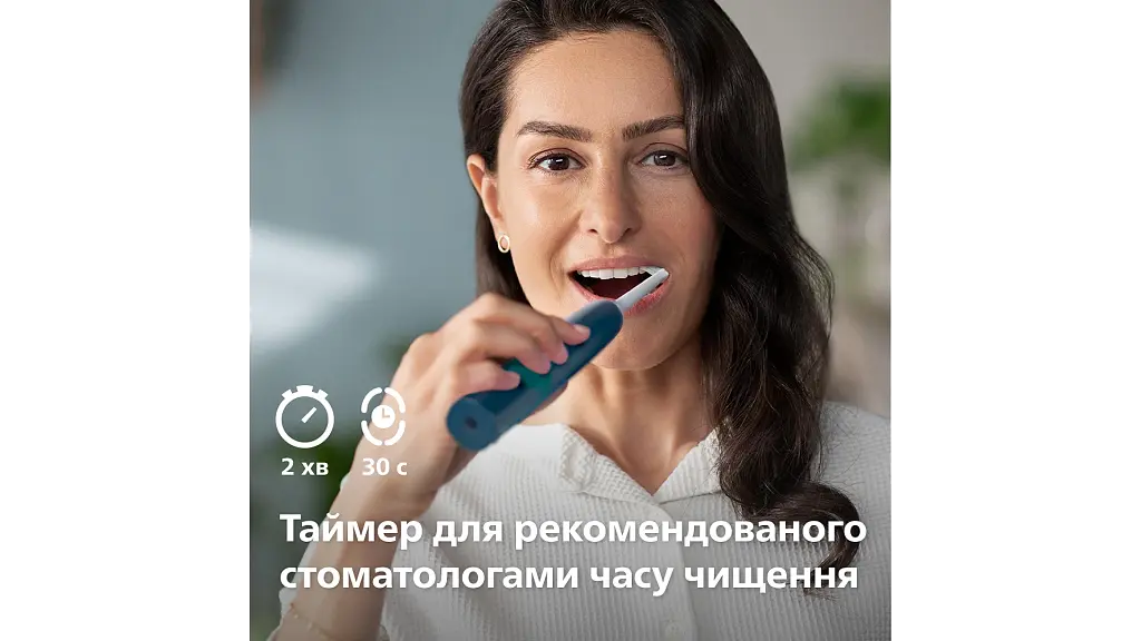 Електрична зубна щітка Philips Sonicare HX3689/42 серії 4100 синьо-зелена - фото 8