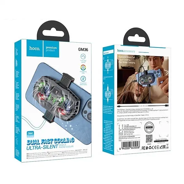 Кулер для мобільного GM36 Mustango mobile phone dual cooler Black - фото 2