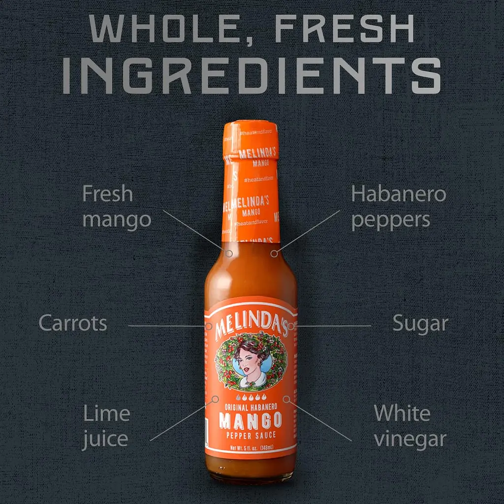 Соус Melinda's Mango Habanero Hot Sauce гострий з манго 148 мл - фото 4