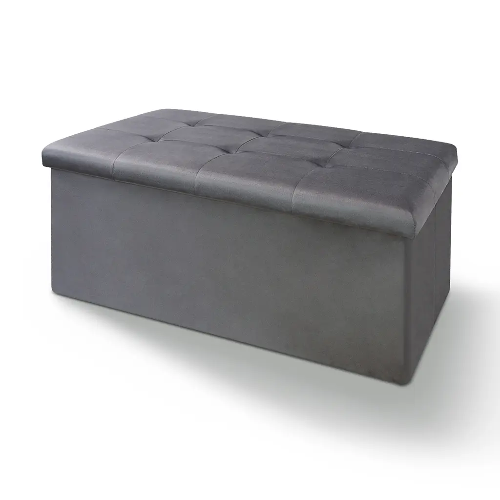 Пуф для хранения МВМ My Home двойной 760х380х380 мм серый (TH-06 GRAY) - фото 2