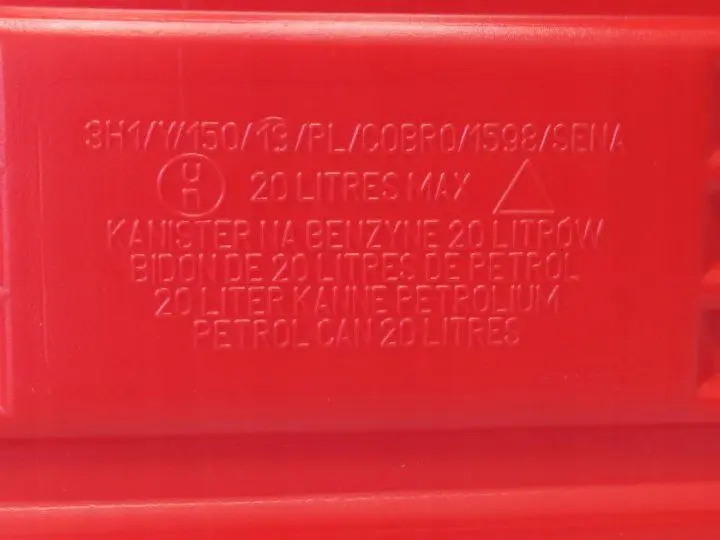Каністра 20л Для Нафти Продуктів Щільна з лійкою Червона (Гост HDPE-02) - фото 10