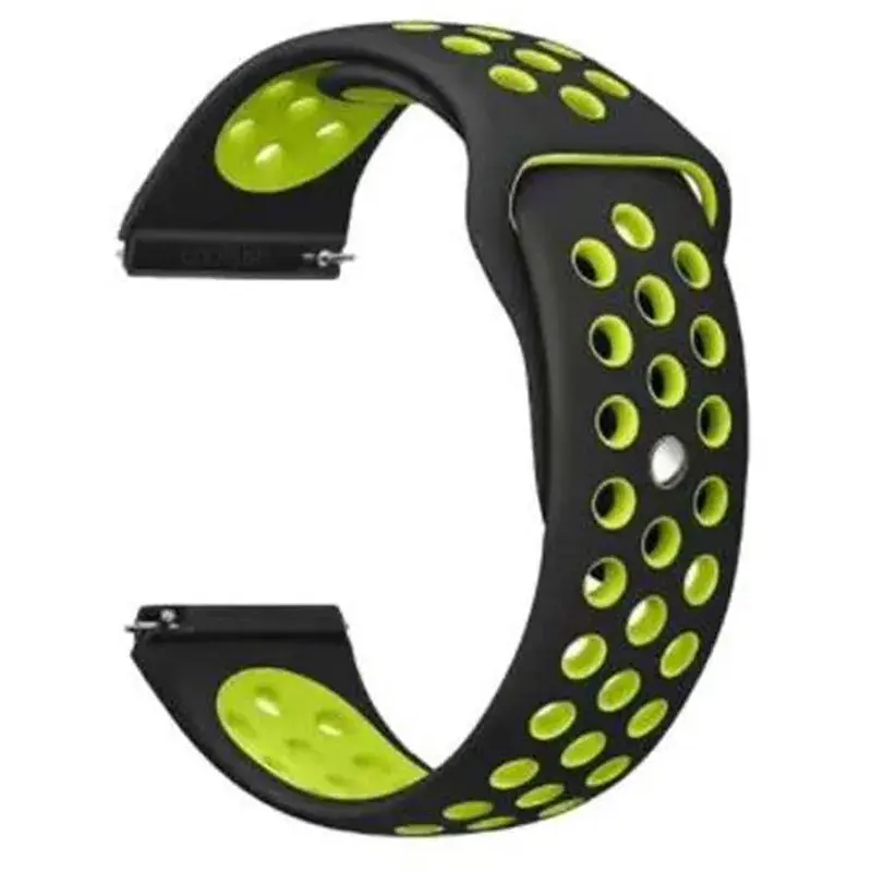 Ремінець BeCover Nike Style для Xiaomi Amazfit Bip/Bip Lite/Bip S Lite/GTR 42mm/GTS/TicWatch S2/TicWatch E Black-Yellow (705706) - фото 2