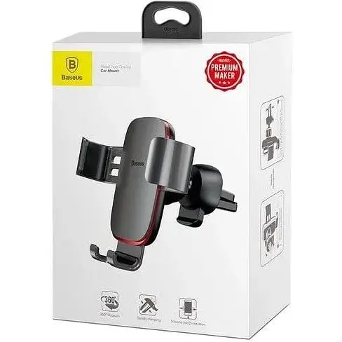 Автотримач Baseus Metal Age Gravity Car Mount SUYL-D0G темно-сірий - фото 2
