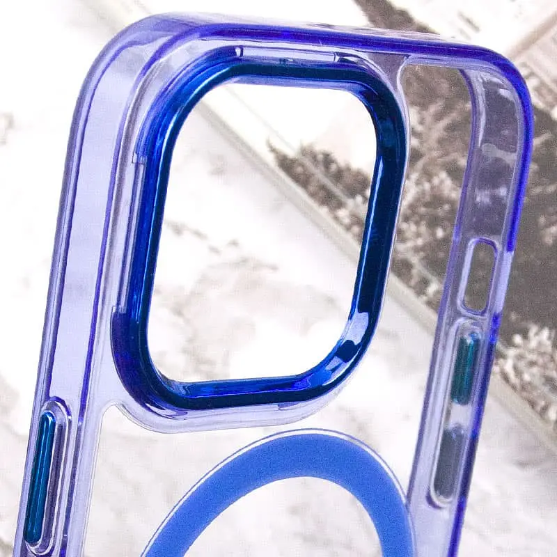Чохол TPU Iris with MagSafe для Apple iPhone 14 Pro Max (6.7) Синій - фото 6