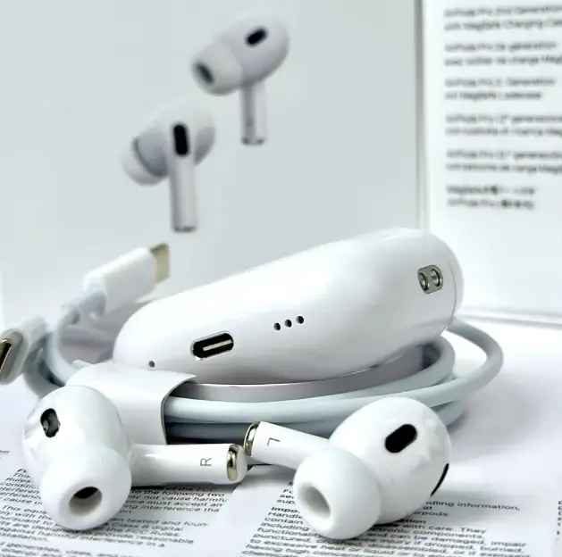 Навушники бездротові Foxconn AirPods Pro 2 (ANC) USB-C 1 до 1 білі - фото 2