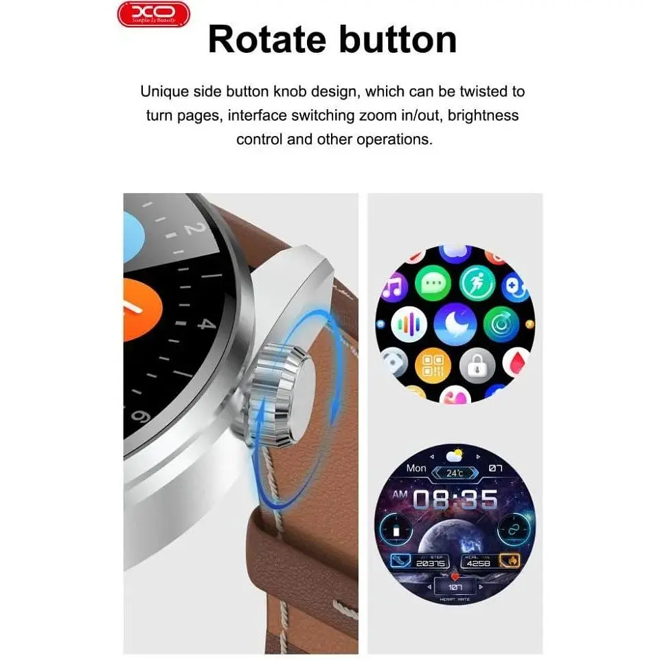 Смарт-годинник Smart Watch XO W3Pro+ Bluetooth Call Track Heart Rate Чорний - фото 5