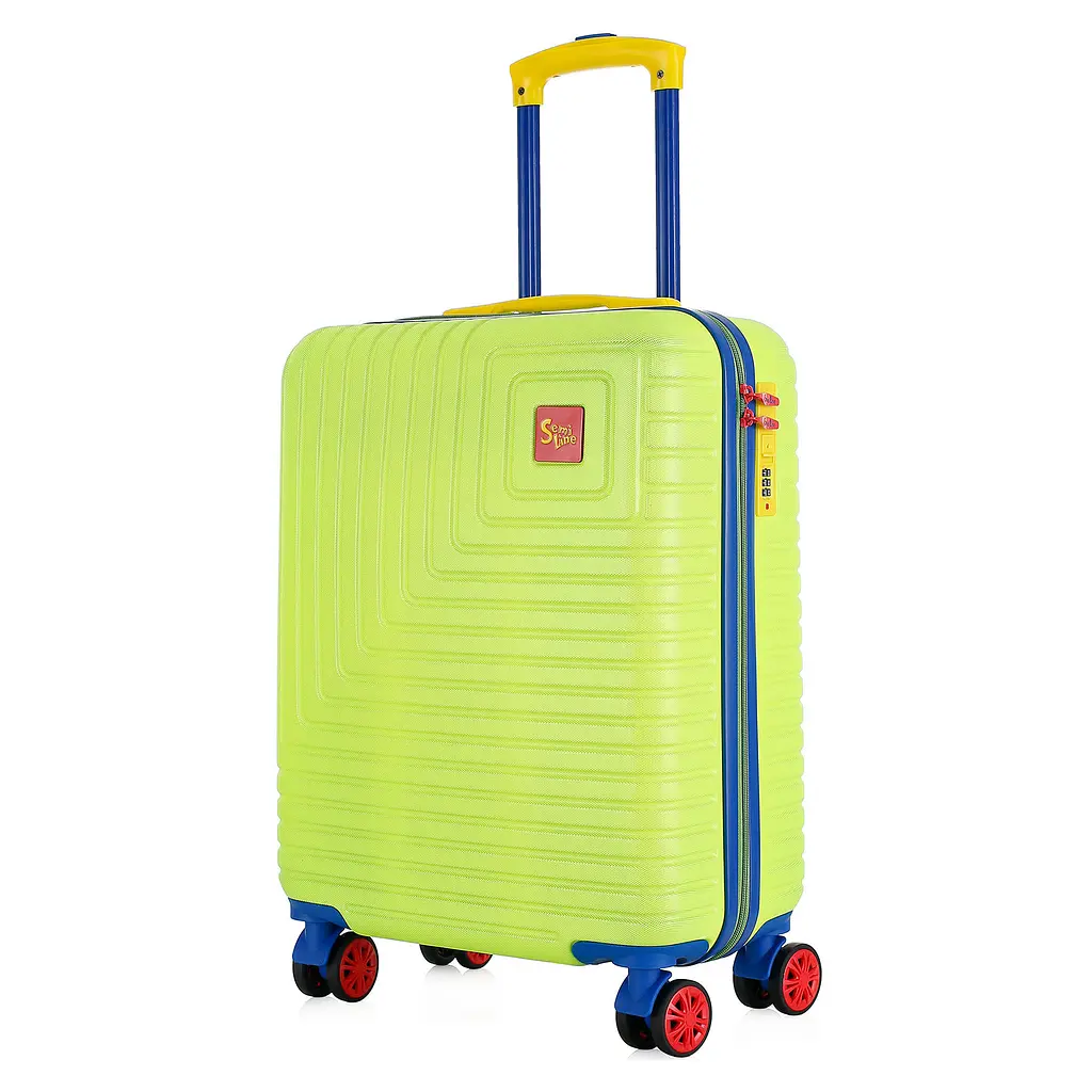 Валіза маленька Semi Line T5939-1 ABS-пластик 20 дюймів 41 л для ручної поклажі Lemon