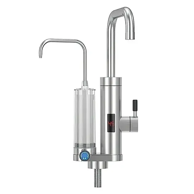 Проточний водонагрівач 2в1 Multifunctional heating cleaning faucet / Кран електричний проточний з LCD-диспеєм ZSW-D02 - фото 6