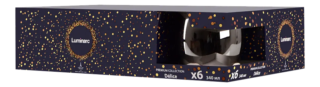 Набір склянок Delice Graphite 6х340 мл Luminarc kuh0016590 - фото 6