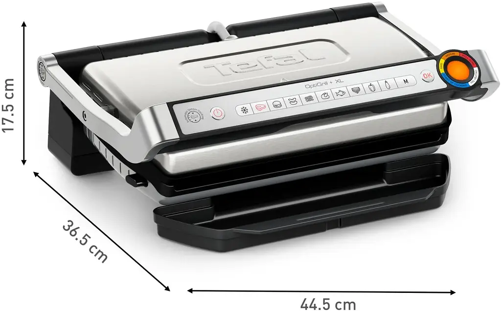 Гриль Tefal притискний OptiGrill+ XL 2000Вт з'ємні пластини алюміній метал (GC727D10) - фото 3