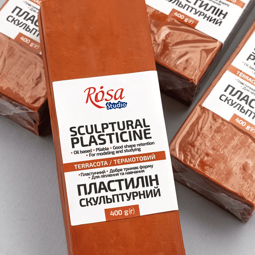 Пластилін скульптурний теракотовий 400 г ROSA Studio (4823098548041) - фото 2