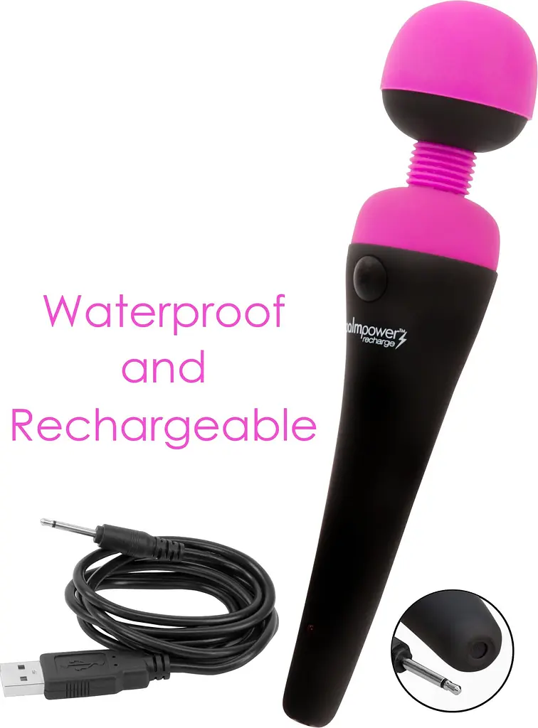 Вібромасажер PalmPower Recharge Pink, перезаряджуваний, гнучка головка, тревел-замок - фото 5