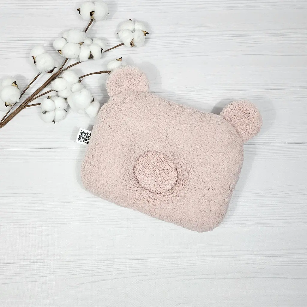 Дитяча ортопедична подушка 24x32 a.l.babybox Солодкі обійми Рожевий Тедді - фото 2