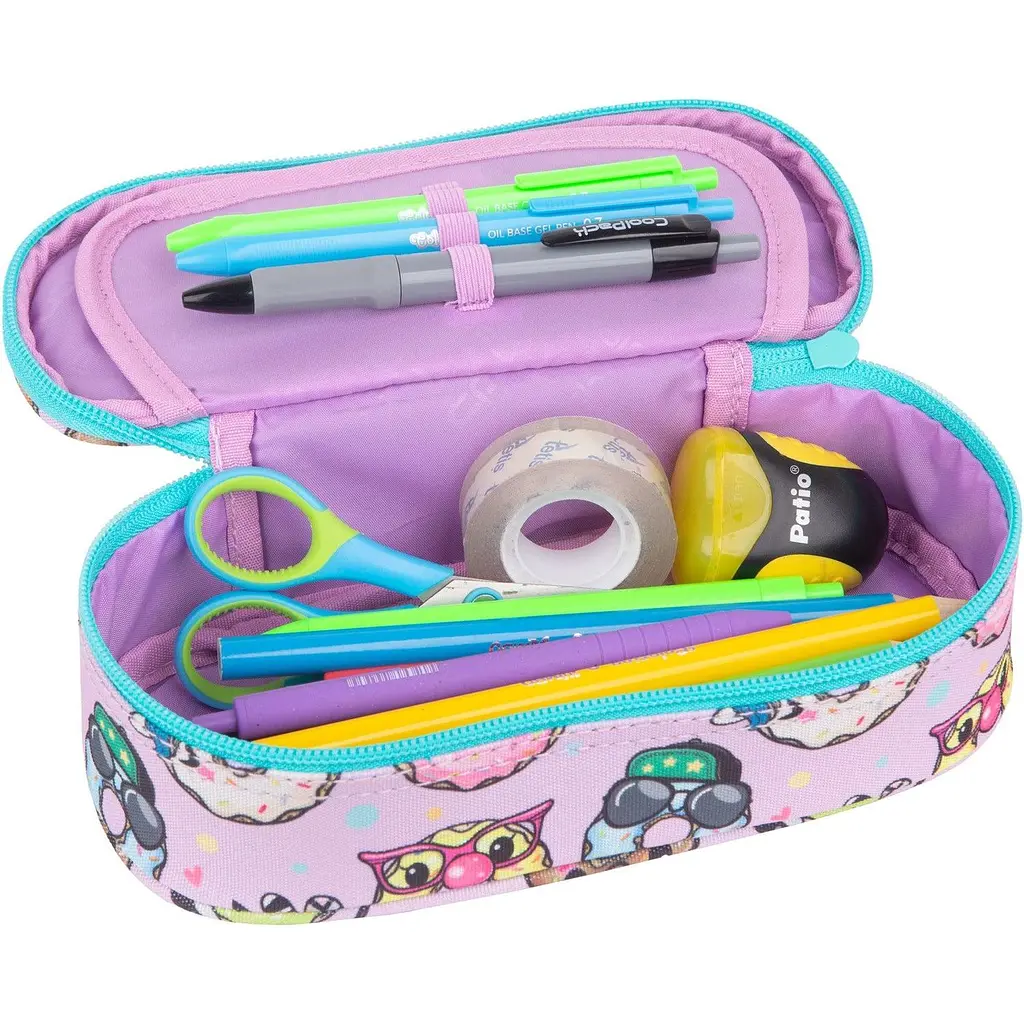 Пенал на молнии CoolPack Campus Happy Donuts, с органайзером для ручек, 23х9х5 см (F062665) - фото 2