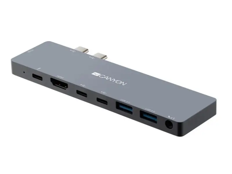 Док-станція для ноутбука Canyon Docking Station with 8 port, 1*Type C PD100W+2*Type-C (CNS-TDS08DG) - фото 3