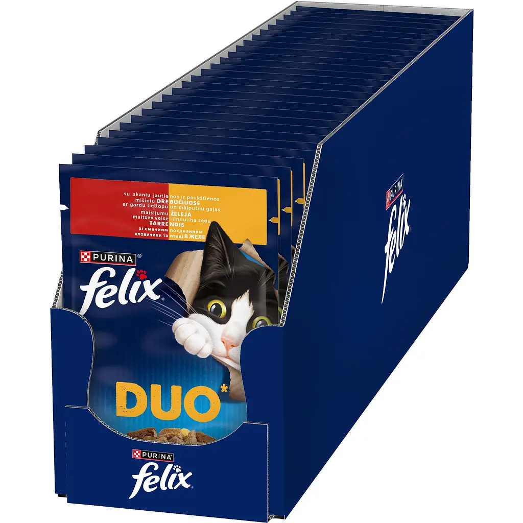 Вологий корм для котів Felix Fantastic Duo з яловичиною та птицею 85 г - фото 4