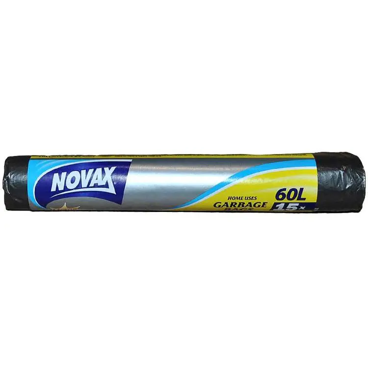 Пакети для смiття NOVAX 60л 15шт 0342