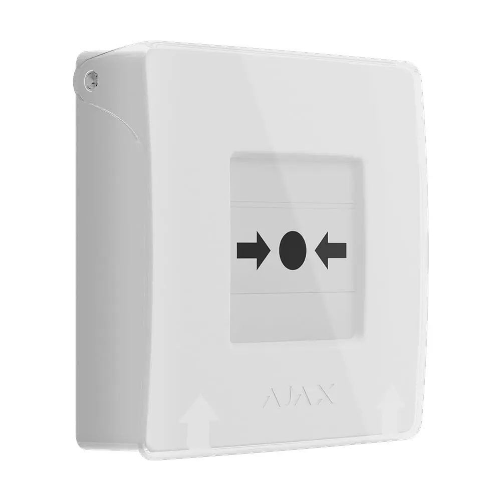 Бездротова кнопка для активації пожежної тривоги вручну Ajax ManualCallPoint White Jeweller (26-00665) - фото 3