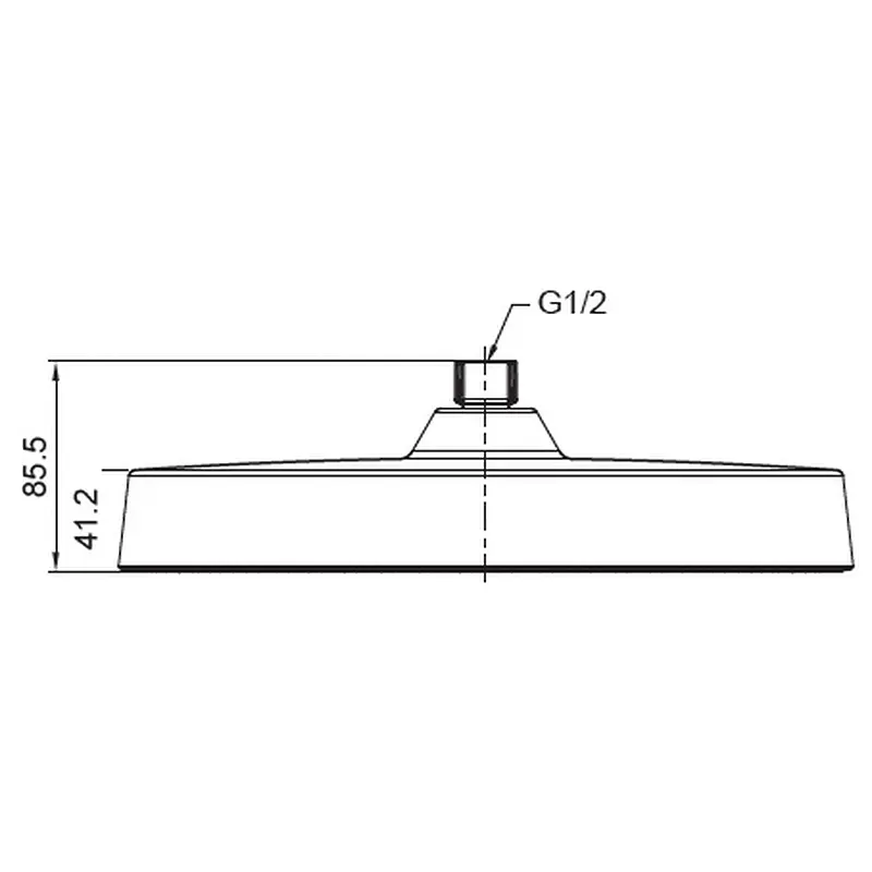 Верхній душ Koer KP-0403-05-OH 300 мм KR4994, Чорний матовий - фото 2